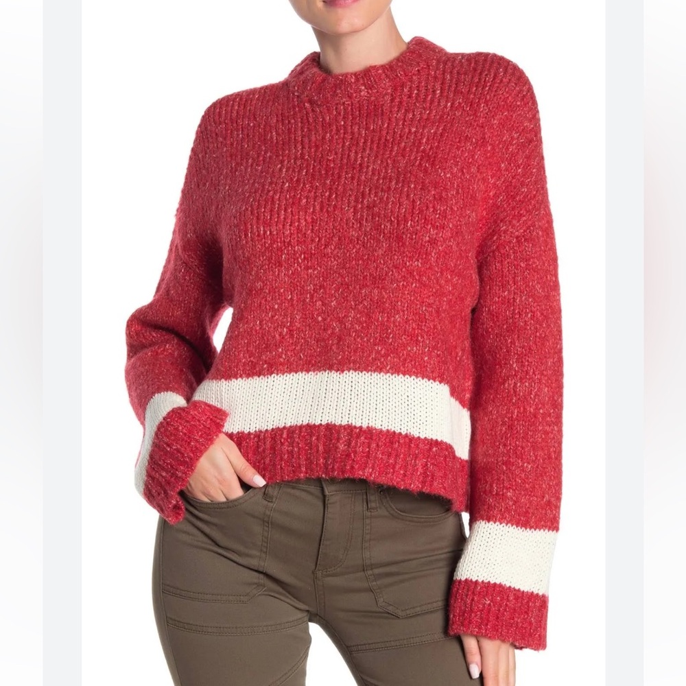 Lovers+ Friends Kirkland Sweater Red White